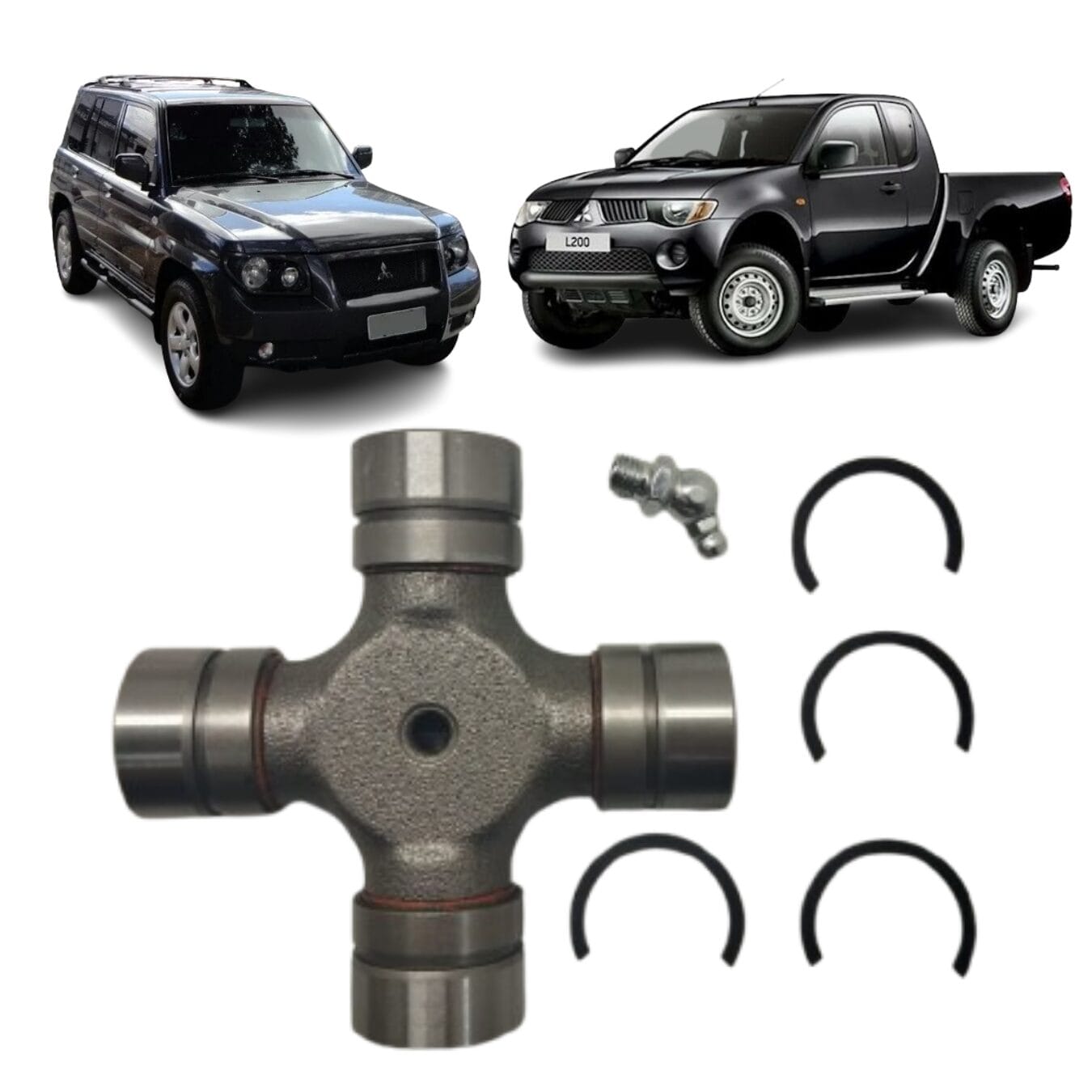 Cruzeta Cardan para L200 Triton e Pajero Full - Graxeiro + Travas | 97t  Peças e Acessórios