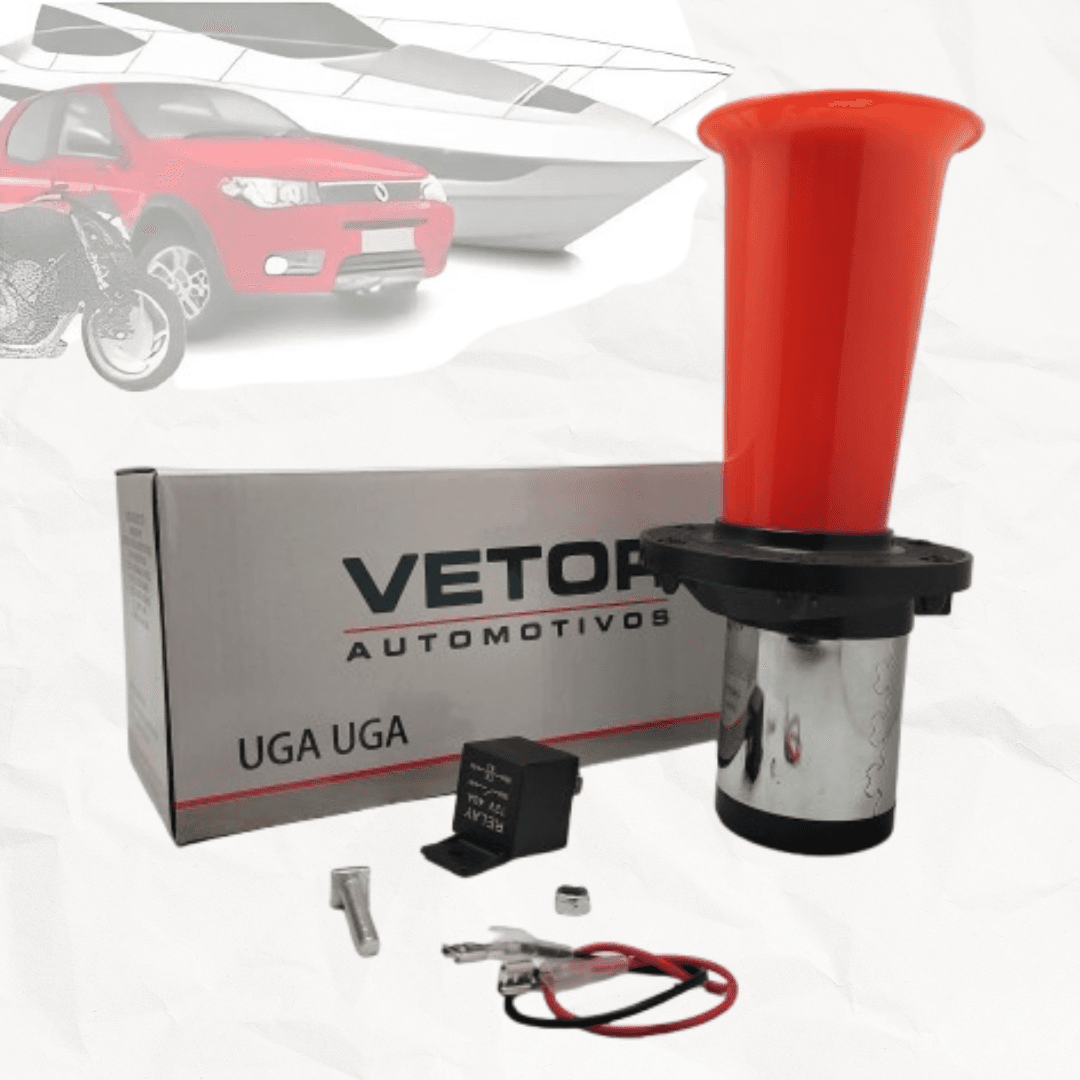 Buzina Uga Uga 12v Som Tipo Calhambeque Universal