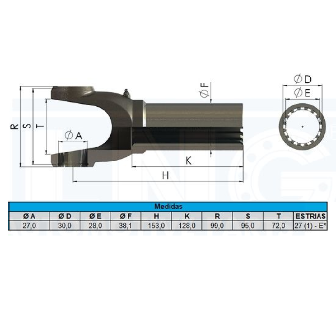 Luva do Cardan – Chevrolet Blazer / S10 4x2 e 4x4 (27 Estrias) | 97t Peças  e Acessórios